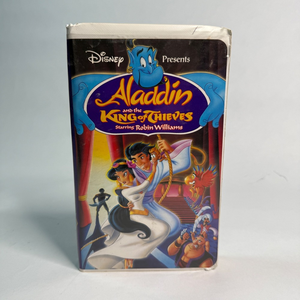 Disney Aladdin and the‎ King of Thieves VHS 1996 Robin Williams Clamshell Case